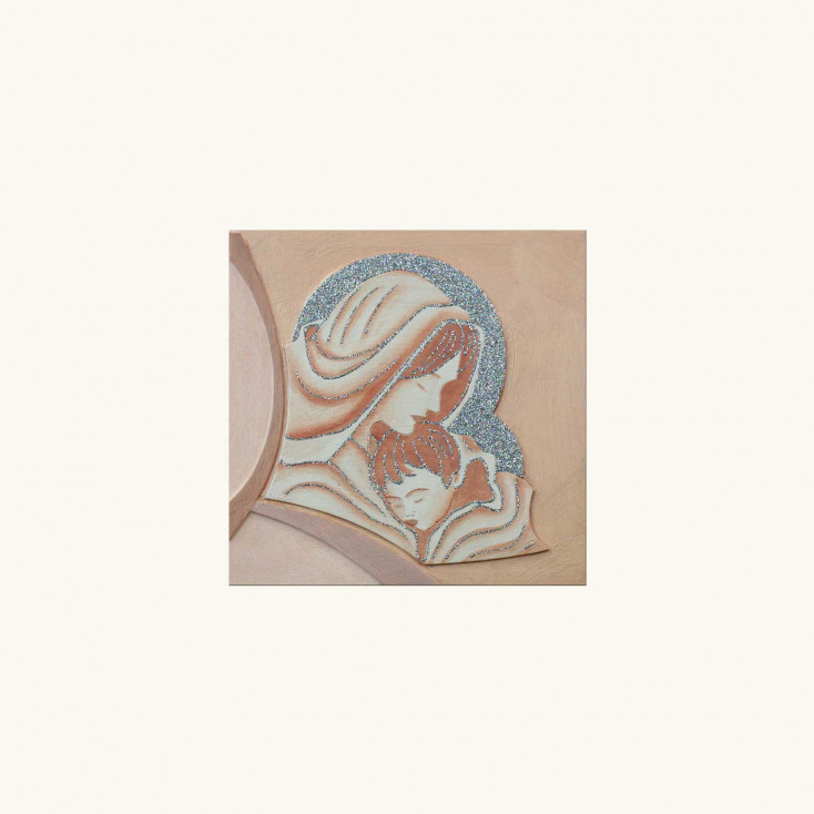 Capezzale classico quadro per camera da letto con la maternità glitterato 35x35