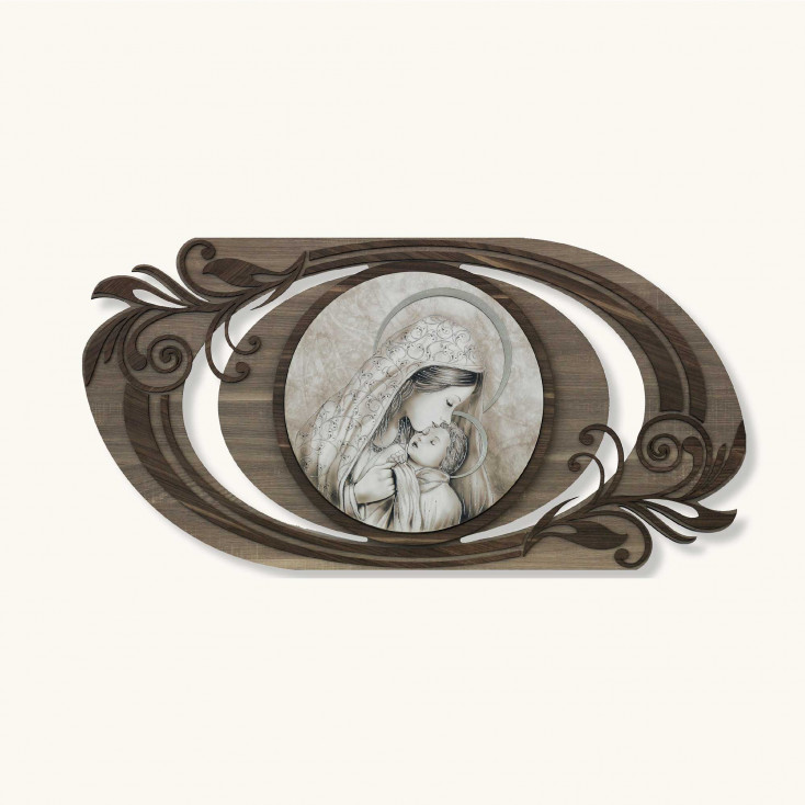 Capezzale con maternità quadro linee moderne per camera da letto 120x60