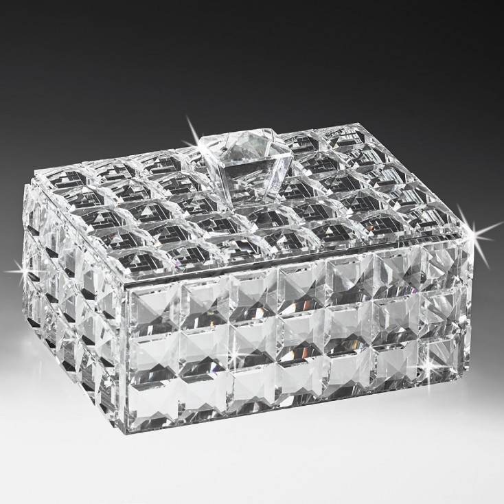 Porta gioie grande in cristallo dal design elegante