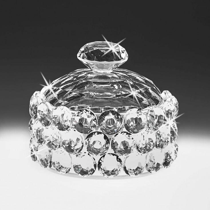 Portagioi grande con coperchio in cristallo