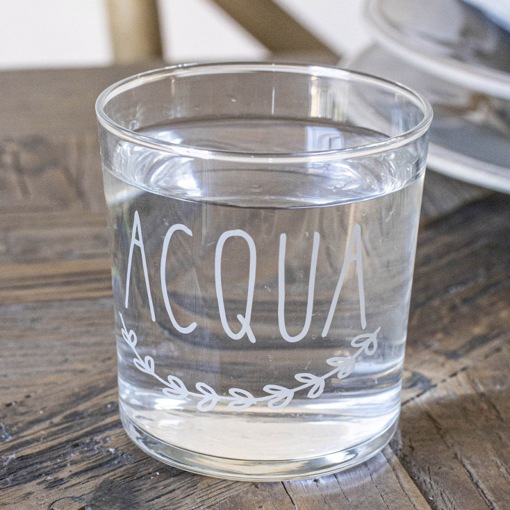 Set 6 Bicchieri Acqua in vetro