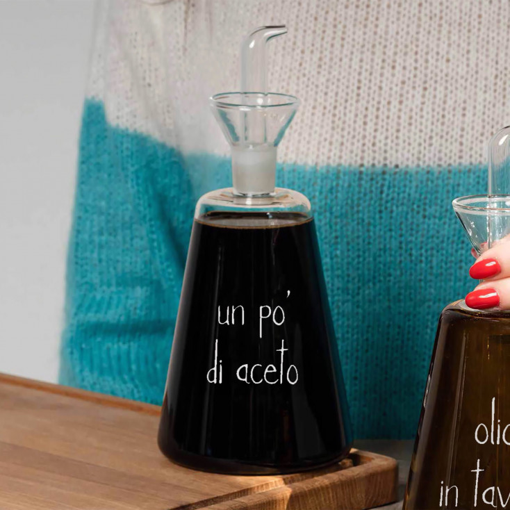 Bottiglia conica in vetro per aceto