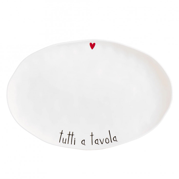 Piatto ovale da portata in ceramica