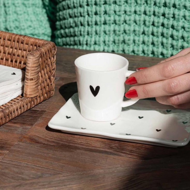 Set 2 tazzine per caffè in porcellana