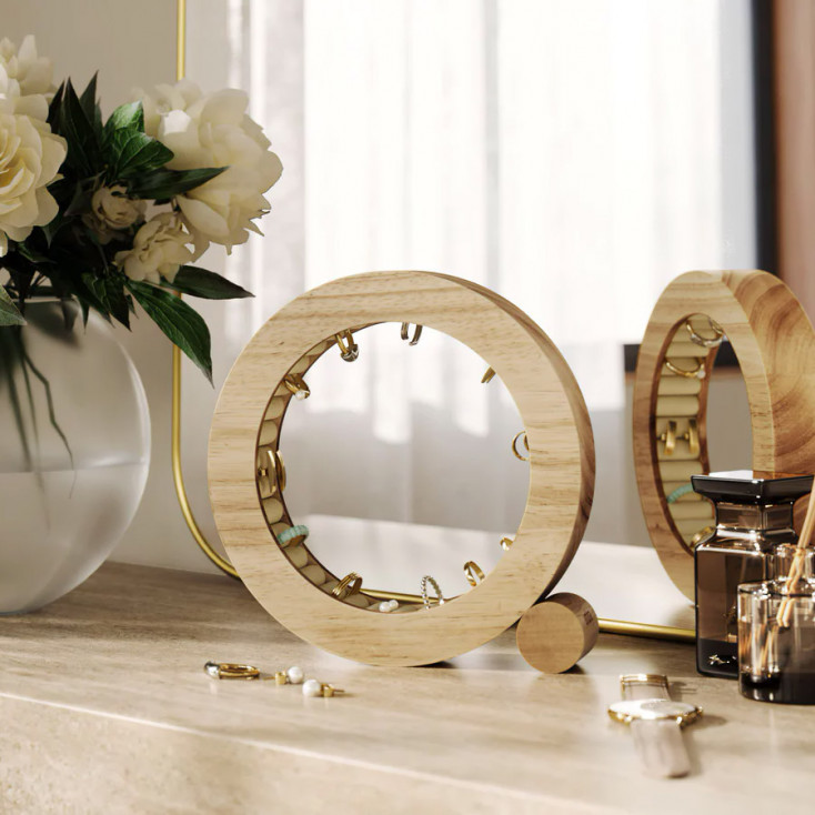 Portagioielli con cuscino imbottito in velluto