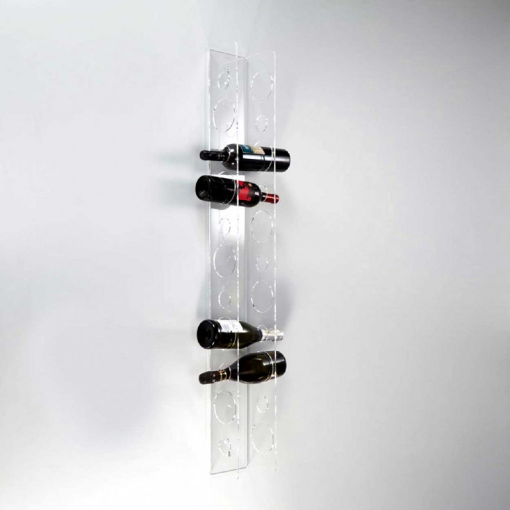 Portabottiglie grande da parete in plexiglass