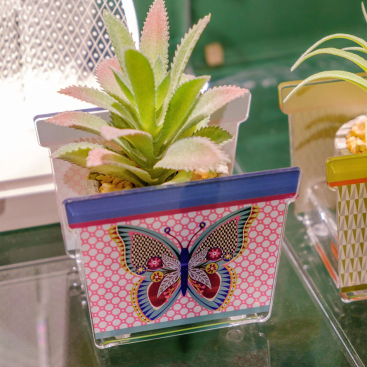 Portavaso piccolo in plexiglas dal design moderno