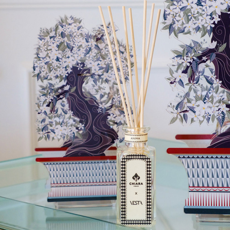 Profumatore in vetro con copertura in plexiglass gelsomino piccolo