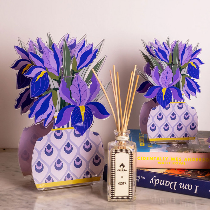 Profumatore per ambiente in plexiglass con bastoncini fragranza inclusa da 200ml