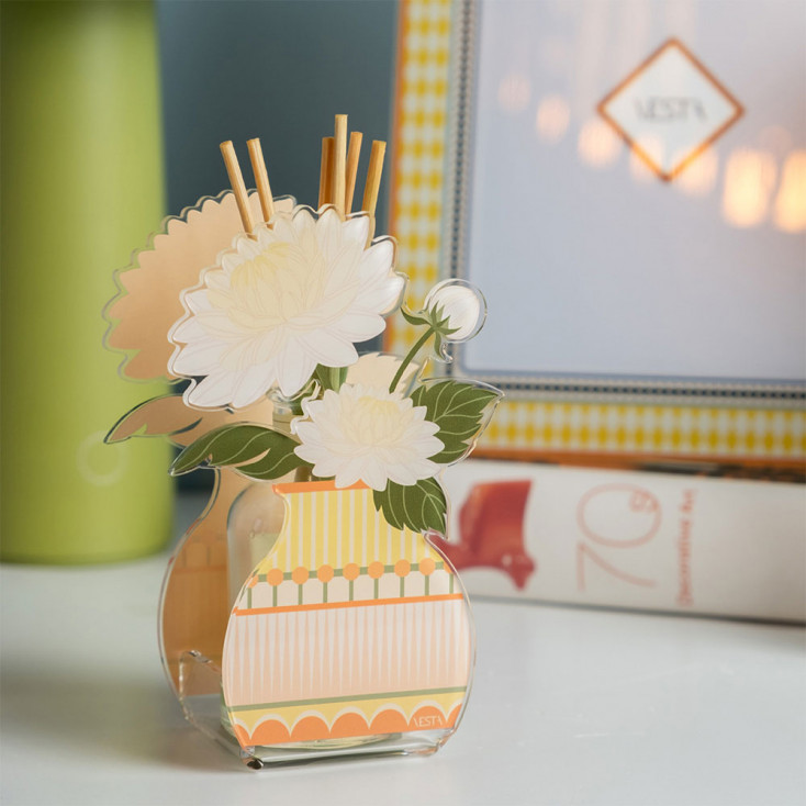 Profumatore per ambiente in plexiglass con bastoncini fragranza inclusa da 50ml