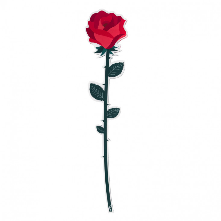 Fiore di rosa grande in plexiglass per vaso