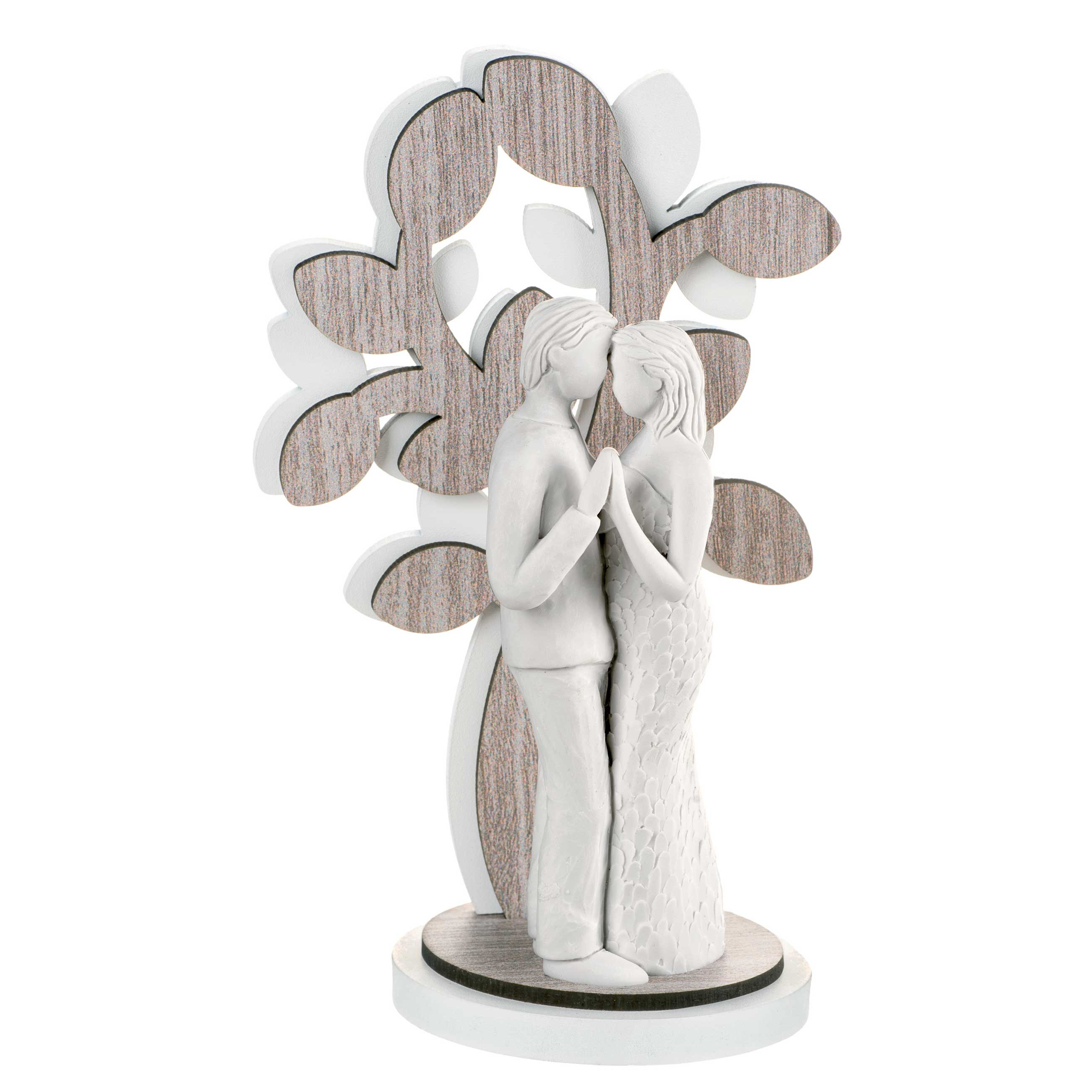 Coniglietto Di Legno Che Abbraccia: Statua Artistica Fatta A Mano Per Decorazione Pasquale E Domestica
