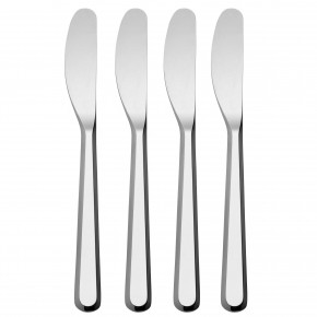 Alessi - Modello: Amici - Coltelli da tavola in acciaio Set 6 pezzi - Colore: Acciaio - SKU: BG02/3 - Codice EAN: 8003299423033