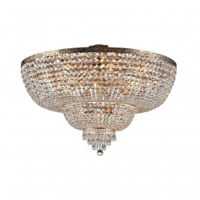 Maytoni - Modello: Palace - Lampadario gigante in stile classico con pendenti in cristallo - Colore: Oro - Attacco Lampadina: E27 - 18 Lampadine - Watt 60W - Dimmerabile: NO - Grado di Protezione: IP20 - SKU: DIA890-CL-18-G - Codice EAN: 4251110012469