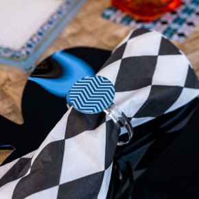 Vesta - Modello: Decor - Set 6 allacciatovaglioli in plexiglass dal design elegante - SKU: 04221