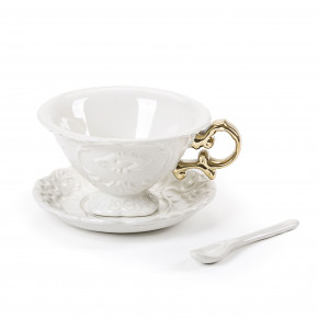 Seletti - Modello: I-Wares - - Design By: SELAB Set 1 Tazza da te con piattino e cucchiaino "I-Wares" - SKU: 09868 - Codice EAN: 8008215698687 