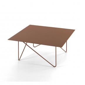 Pezzani - Modello: Shape - - Design By: Pezzani Lab Tavolino da salotto quadrato grande in acciaio sabbiato - SKU: 0/233 