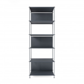 Pezzani - Modello: Musa - Libreria moderna alta con struttura e ripiani in acciaio larghezza 60 - SKU: 0/71A-60 