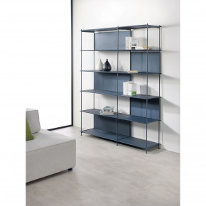 Pezzani - Modello: Musa - Libreria componibile moderna in acciaio con varie scaffalature a vista - SKU: 0/71.COMP-21 