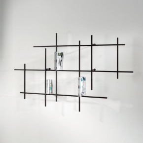 Pezzani - Modello: Libra - - Design By: Massimiliano Settimelli Libreria da parete orizzontale di design moderno - SKU: 0/72-5 