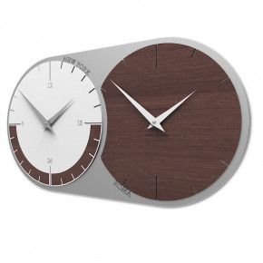 CalleaDesign - Modello: World Clock - Orologio da parete in legno con fuso orario - SKU: 12-009 