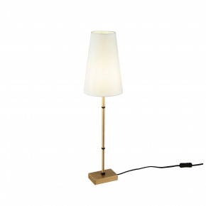 Maytoni - Modello: Zaragoza - Lampada da Tavolo classica struttura in metallo e paralume in tessuto - Colore: Ottone - Attacco Lampadina: E27 - 1 Lampadina - Watt 60W - Dimmerabile: NO - Grado di Protezione: IP20 - SKU: H001TL-01BS - Codice EAN: 4251110037004 