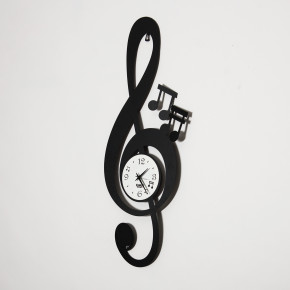 Arti e Mestieri - Orologio da muro moderno a forma di chiave musicale - SKU: 0OR3254 