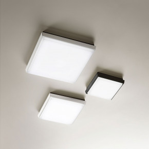 Fabas Luce - Modello: Desdy - Plafoniera media a LED per esterno con struttura in alluminio dal design moderno - 1 Lampadina - Watt 23W - Lumen 2300 - Dimmerabile: NO - Gradi Kelvin 3000k Luce Calda - Grado di Protezione: 54 - Classe Energetica: F - SKU: 3314-61