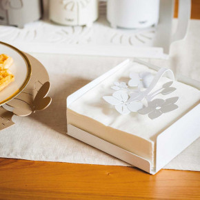 Arti e Mestieri - Modello: Fior di Loto - Porta tovaglioli da tavola con decorazione floreale - SKU: 0PS3330 