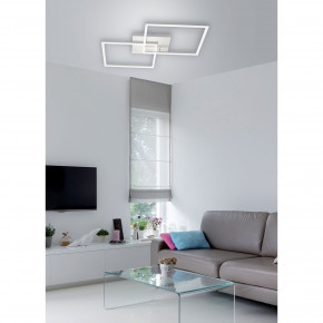 Fabas Luce - Modello: Bard - Plafoniera grande dal design moderno con 2 luci a LED con struttura in metallo - Attacco Lampadina: Led Integrato - 2 Lampadine - Watt 52W - Lumen 4680 - Dimmerabile: SI - Gradi Kelvin 3000k Luce Calda - Grado di Protezione: IP20 - Classe Energetica: E - SKU: 3394-65