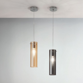 Fabas Luce - Modello: Sintesi - Lampada a sospensione moderna con struttura in metallo e diffusore in vetro - Attacco Lampadina: E27 - 1 Lampadina - Watt 60W - Dimmerabile: NO - Grado di Protezione: IP20 - SKU: 3480-40 