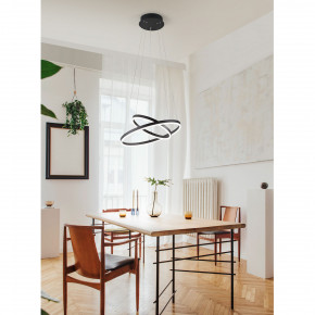 Fabas Luce - Modello: Giotto - Lampada a sospensione con 2 luci LED in stile moderno con struttura in metallo - Attacco Lampadina: Led Integrato - 2 Lampadine - Watt 52W - Lumen 4680 - Dimmerabile: SI - Gradi Kelvin 3000k Luce Calda - Grado di Protezione: IP20 - Classe Energetica: E - SKU: 3508-45 