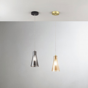 Fabas Luce - Modello: Dafne - Lampada a sospensione moderna con struttura in metallo e paralume in vetro - Attacco Lampadina: E27 - 1 Lampadina - Watt 40W - Dimmerabile: NO - Grado di Protezione: IP20 - SKU: 3596-40 