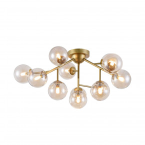 Maytoni - Modello: Dallas - Lampadario da soffitto piccola dalle linee moderne con bocce in vetro soffiato - Colore: Ambra - Attacco Lampadina: G9 - 12 Lampadine - Watt 28W - Dimmerabile: NO - Grado di Protezione: IP20 - SKU: MOD545PL-12G - Codice EAN: 4251110083742