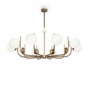 Maytoni - Modello: Rendez-vous - Lampadario grande diffusori in vetro a boccia in stile moderno - Colore: Ottone - Attacco Lampadina: E14 - 10 Lampadine - Watt 40W - Dimmerabile: NO - Grado di Protezione: IP20 - SKU: MOD109PL-10BS - Codice EAN: 4251110098821