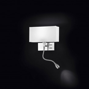 Perenz - Modello: Para Hotel - Applique con braccio a LED cromo spazzolato per camera da letto lato sinistro - Colore: Cromato - Attacco Lampadina: E14 - 2 Lampadine - Watt 40W - Lumen 90 - Dimmerabile: NO - Gradi Kelvin 3000k Luce Calda - Grado di Protezione: IP20 - Classe Energetica: A++ - SKU: 5882CRSX - Codice EAN: 8023559511713 
