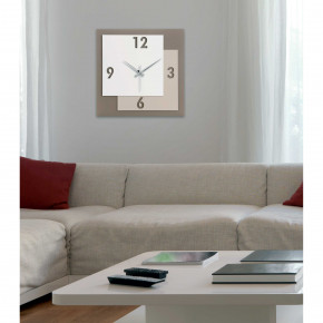 Bongelli Preziosi - Orologio da parete quadrato in legno a pannelli sovrapposti in stile moderno - SKU: ME1676