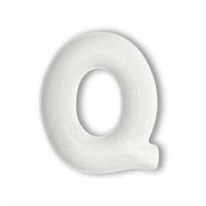 Brandani - Modello: Lettere - Antipastiera in porcellana con lettera Q - Colore: Bianco - SKU: B82466 - Codice EAN: 8029722824666 