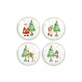 Brandani - Modello: Pane & Pastry - Set 4 pezzi piattini per pane in porcellana - Colore: Multicolore - SKU: B84778 - Codice EAN: 8029722847788