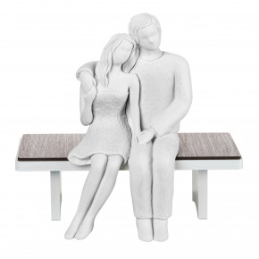 Bongelli Preziosi - Scultura da tavolo con coppia di innamorati abbracciati - Colore: Rovere Breeze - SKU: ME1935 - Codice EAN: 1234567011417 