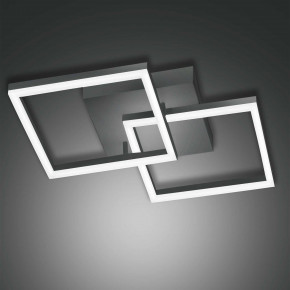 Fabas Luce - Modello: Bard - Lampada a soffitto plafoniera LED con doppio diffusore dalle linee moderne - Attacco Lampadina: Led Integrato - 2 Lampadine - Watt 39W - Lumen 4050 - Dimmerabile: SI - Gradi Kelvin 4000k Luce Naturale - Grado di Protezione: IP20 - Classe Energetica: E - SKU: 3394-29