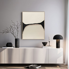 Agave - Quadro astratto dipinto a mano su tela di cotone con cornice Flow 80x100 - Tema Quadro: Astratti - Realizzazione Quadro: Dipinti su Tela - SKU: AG170354 