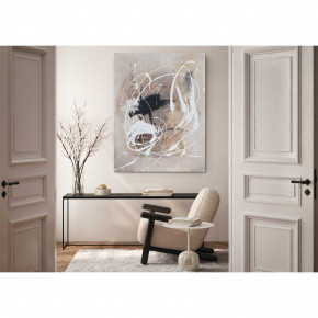 Agave - Quadro astratto moderno dipinto a mano su tela di cotone "Cream" 90x120 - Tema Quadro: Astratti - Realizzazione Quadro: Dipinti su Tela - SKU: AG150243 