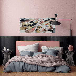 Agave - Quadro moderno astratto dipinto a mano su tela "Pensieri e colori" 140x70 - Tema Quadro: Astratti - Realizzazione Quadro: Dipinti su Tela - SKU: AG130133 - Codice EAN: 1234567022154 