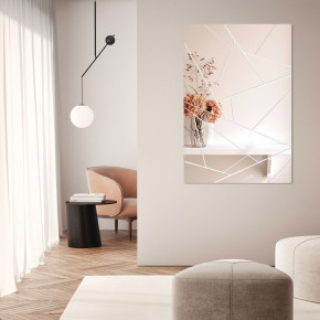 Agave - Specchio da parete rettangolare design moderno effetto geometrico "Sirio" - SKU: MR0015 