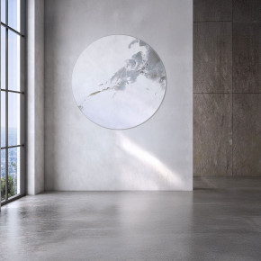 Agave - Specchio da parete rotondo dal design moderno Selene d.120 - SKU: MR0031 