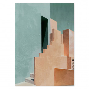 Agave - Stampa su tela con motivo geometrico Umbral 50x70 - Colore: Multicolore - SKU: PA0016 