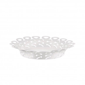 Alessi - Modello: Vimini - - Design By: Boucquillon & Maaoui Cestino grande in acciaio dal design moderno - Colore: Bianco - SKU: BM21/25W - Codice EAN: 8003299488797 