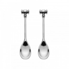 Alessi - Modello: Dressed - - Design By: Marcel Wanders Cucchiaini a Martelletto Set 2pz - Colore: Acciaio - SKU: MW20S2 - Codice EAN: 8003299381999 