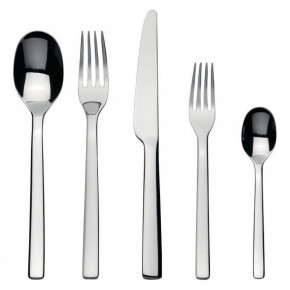 Alessi - Modello: Ovale - - Design By: Ronan & Erwan Bouroullec Servizio Posate Set 5pz - Colore: Acciaio - SKU: REB09S5 - Codice EAN: 8003299343423 